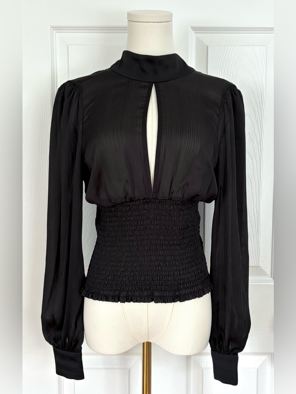 Leith Smocked Waist Blouse Size S